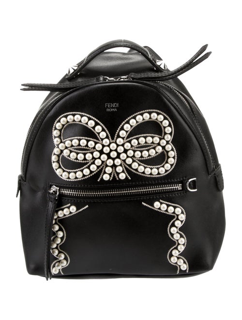 Fendi Mini By The Way Ribbon Pearl Backpack