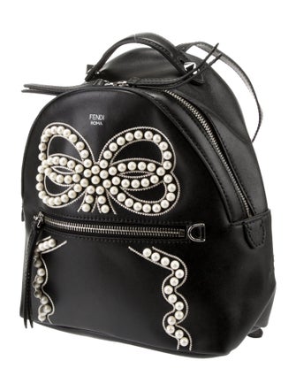 Fendi Mini By The Way Ribbon Pearl Backpack