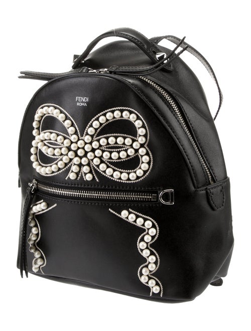 Fendi Mini By The Way Ribbon Pearl Backpack