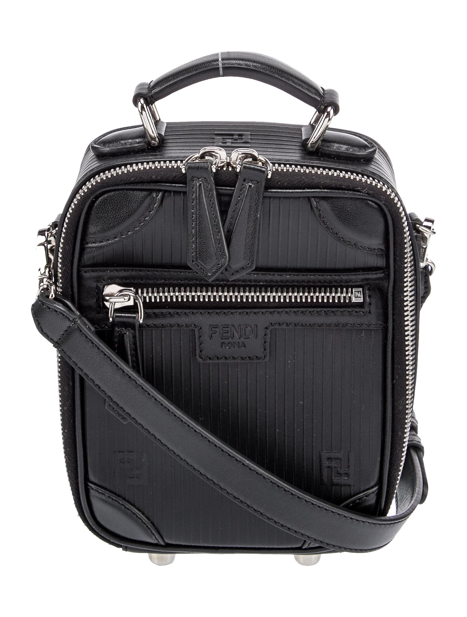 Fendi Zip Around Crossbody Bag Black Crossbody Bags, Handbags