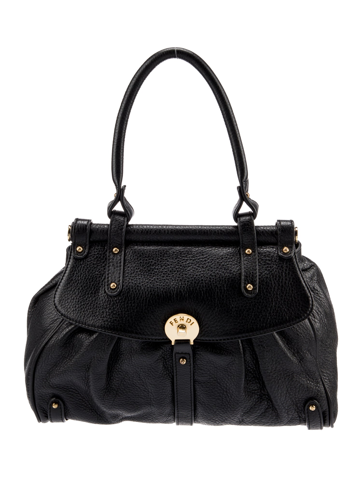 Fendi Leather Handle Bag Black Handle Bags, Handbags FEN302648 The RealReal