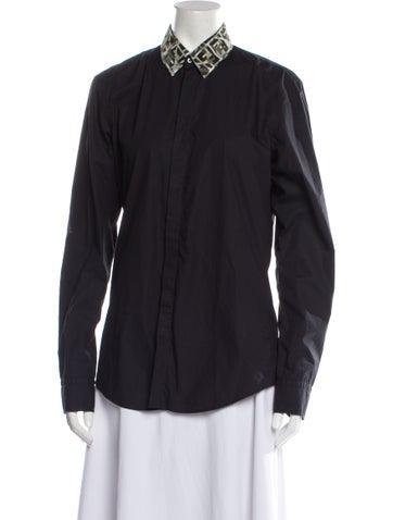 Fendi Tops Long Sleeve Button-Up Top Us2, It38 | XS
