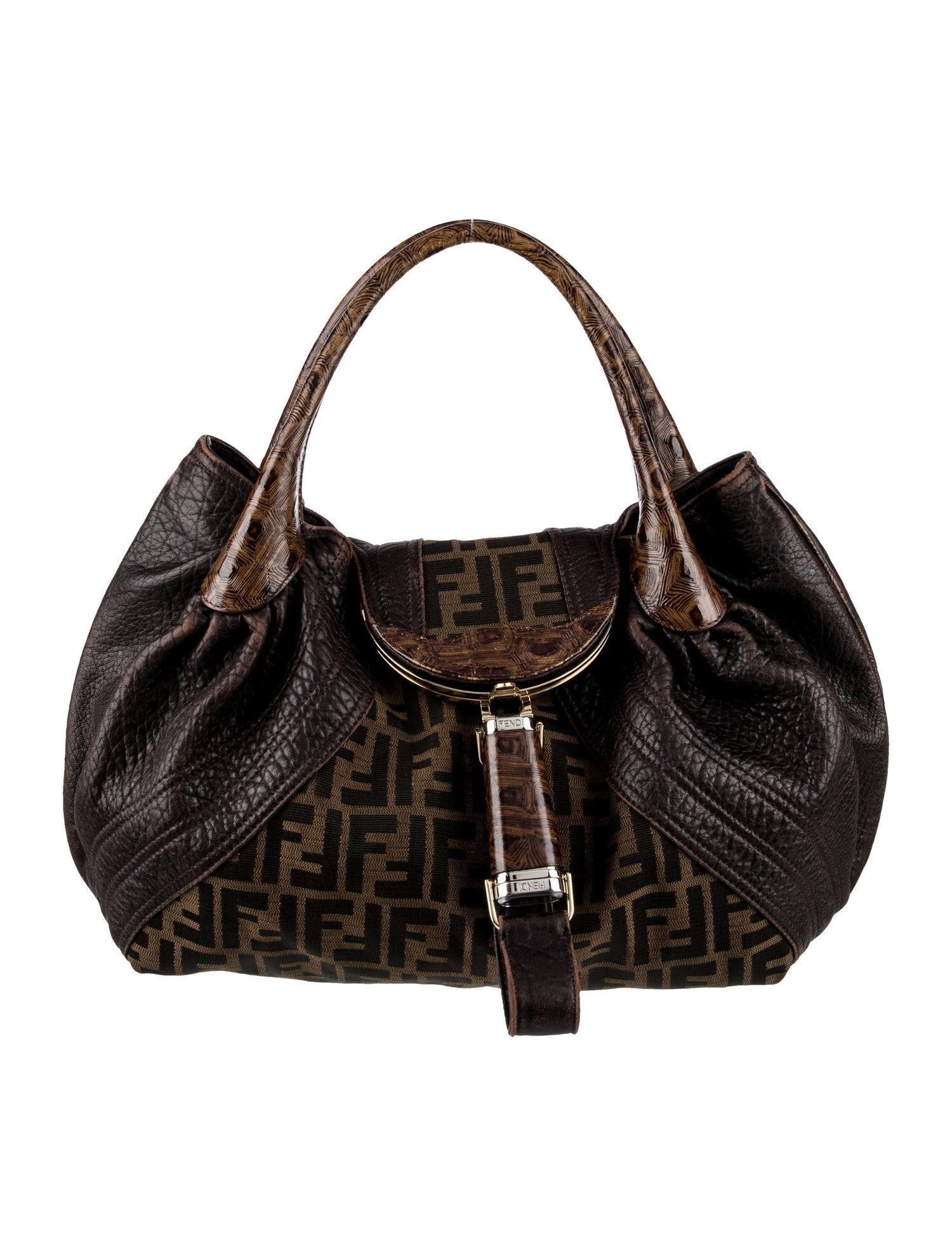 Fendi Leather Spy Bag Black Hobos, Handbags FEN301271 The RealReal