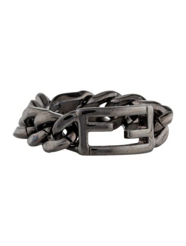 Fendi Band FF Chain Ring 10.25