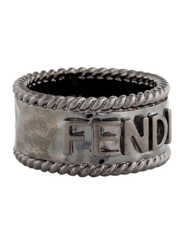 Fendi Band Signature Logo Ring L | 9