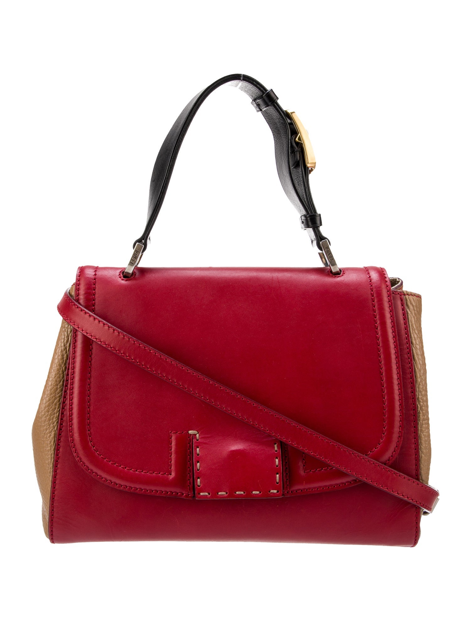 Fendi Silvana Handle Bag Red Handle Bags, Handbags FEN305014 The