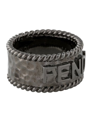 Fendi Band Signature Logo Ring M | 9.75