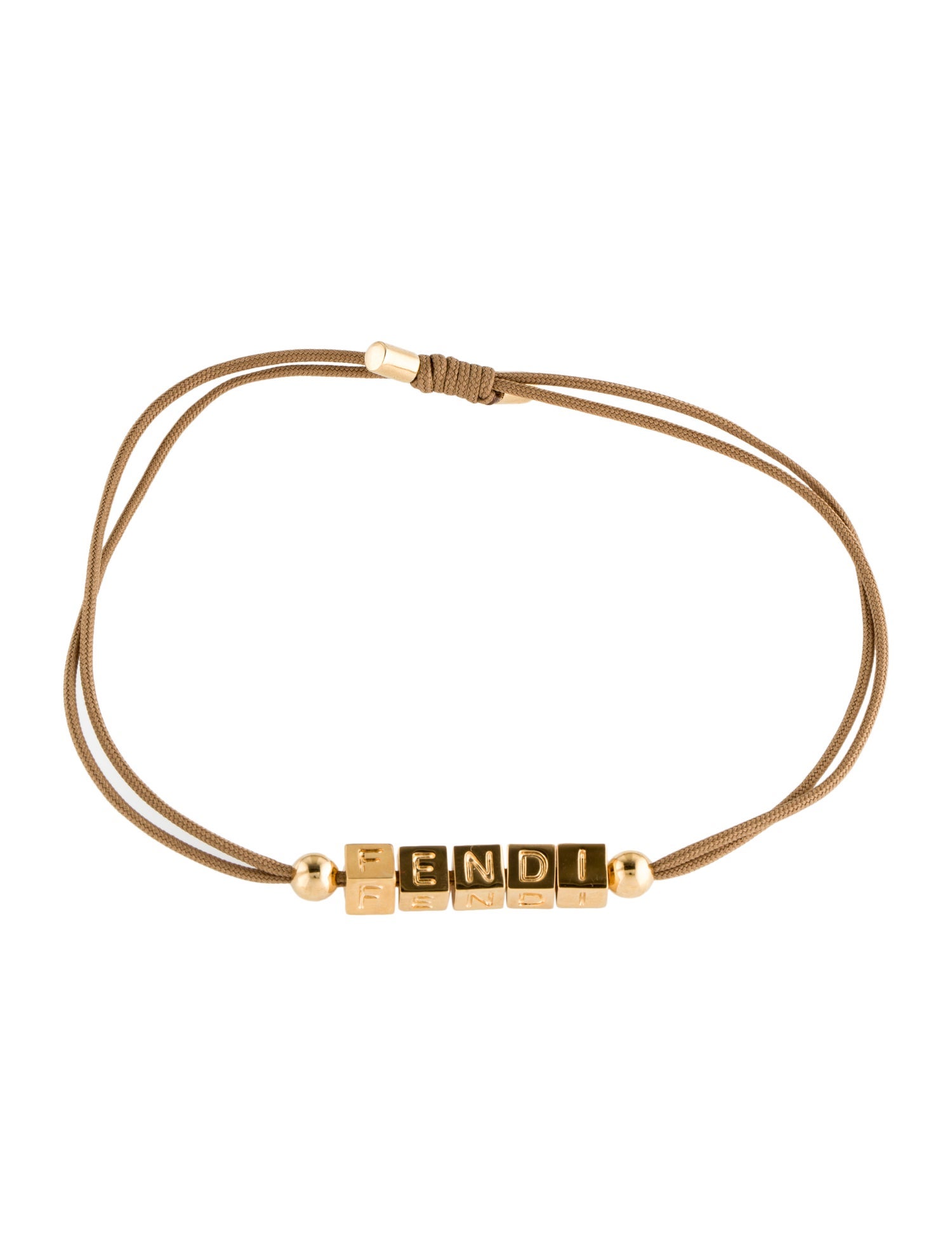Fendi Fendigraphy Adjustable Bracelet - Brown Station, Bracelets