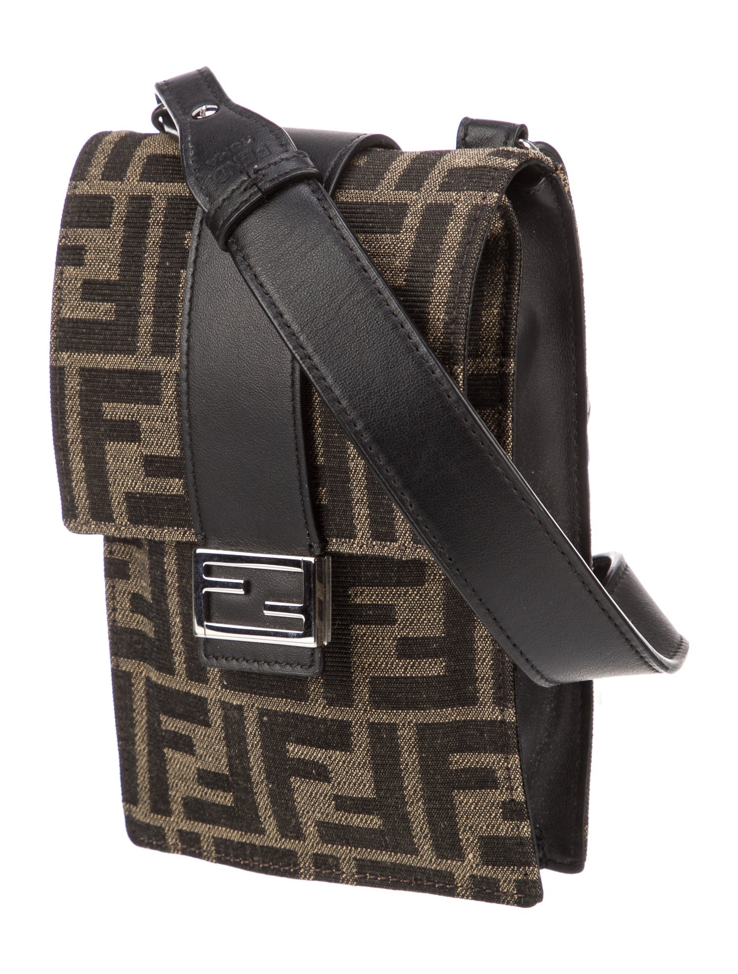 Fendi Logo Zucca Leather Messenger Bag Fuchsia Pink main image 0