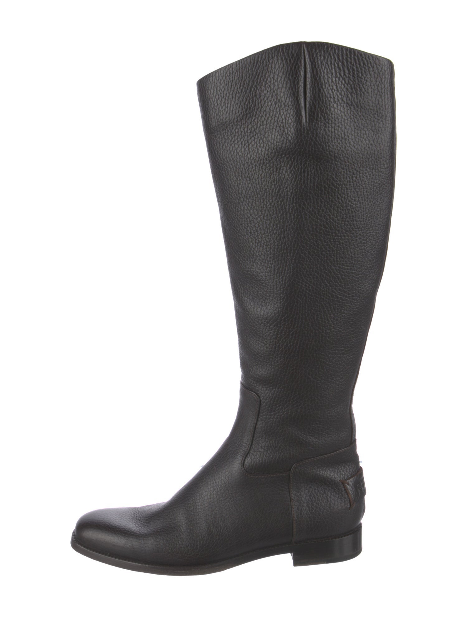 Tory Burch Leather Riding Boots Black Boots, Shoes WTO607367 The