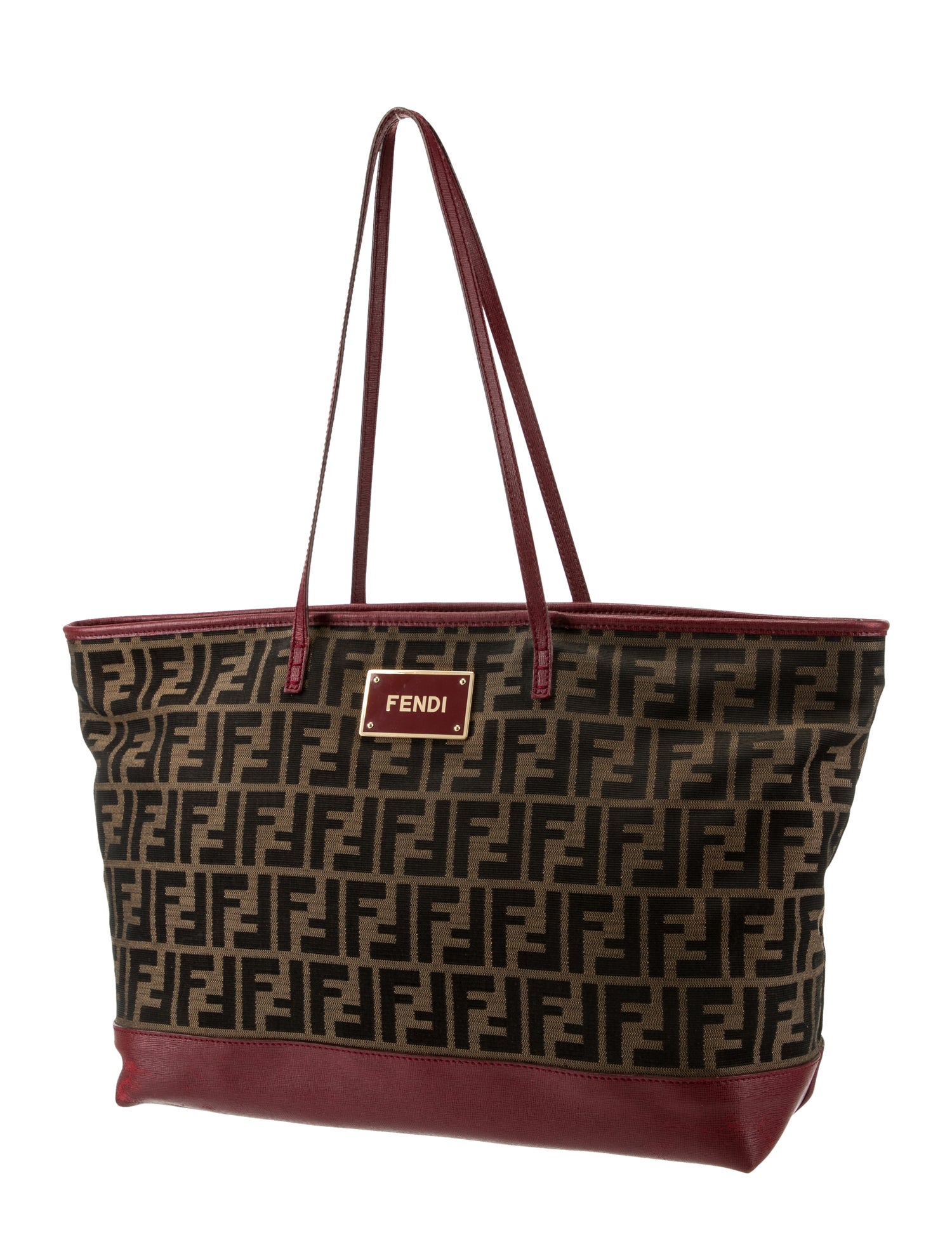Fendi Zucca Roll Tote - Brown Totes, Handbags - FEN313694 | The