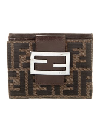 Fendi Zucca FF Printed Compact Wallet