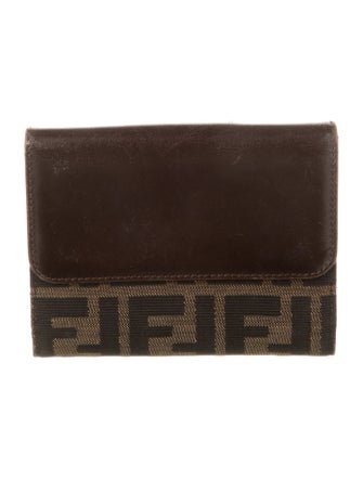 Fendi Zucca FF Printed Compact Wallet