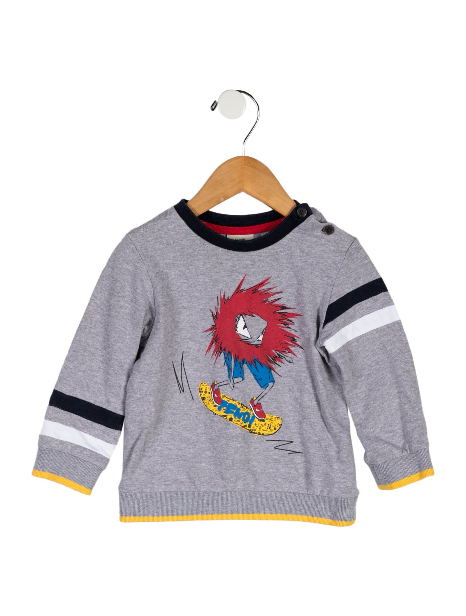 Gucci Boy's Long Sleeve Graphic Shirt Blue Sizes 024 Months, Boys