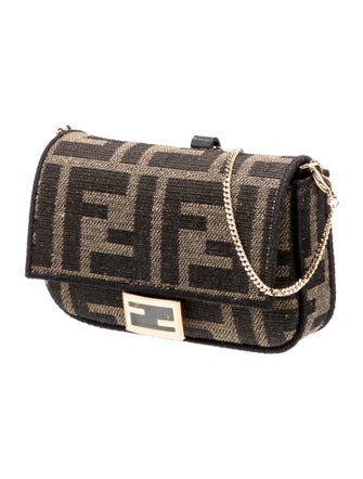 Fendi Zucca Nano Baguette Charm