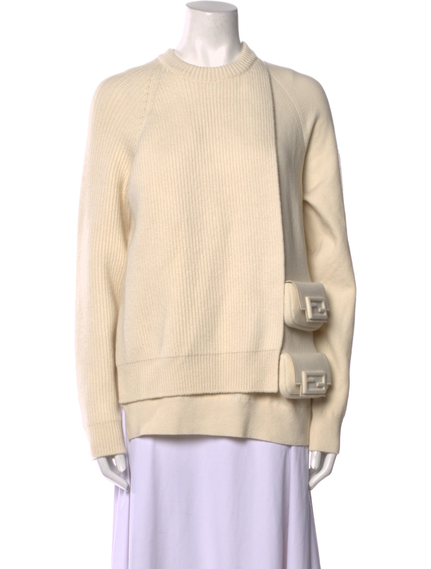 Fendi Navy Blue Knit Polo Sweater