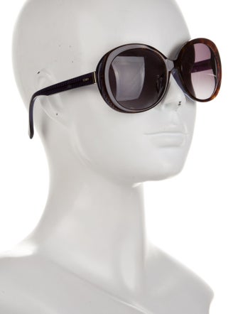 Fendi Zucca FF Logo Oversize Sunglasses