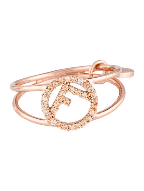 Fendi Crystal 'F Is FENDI' Cocktail Ring
