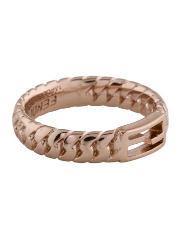 Fendi Band Baguette Ring 7.75 | L