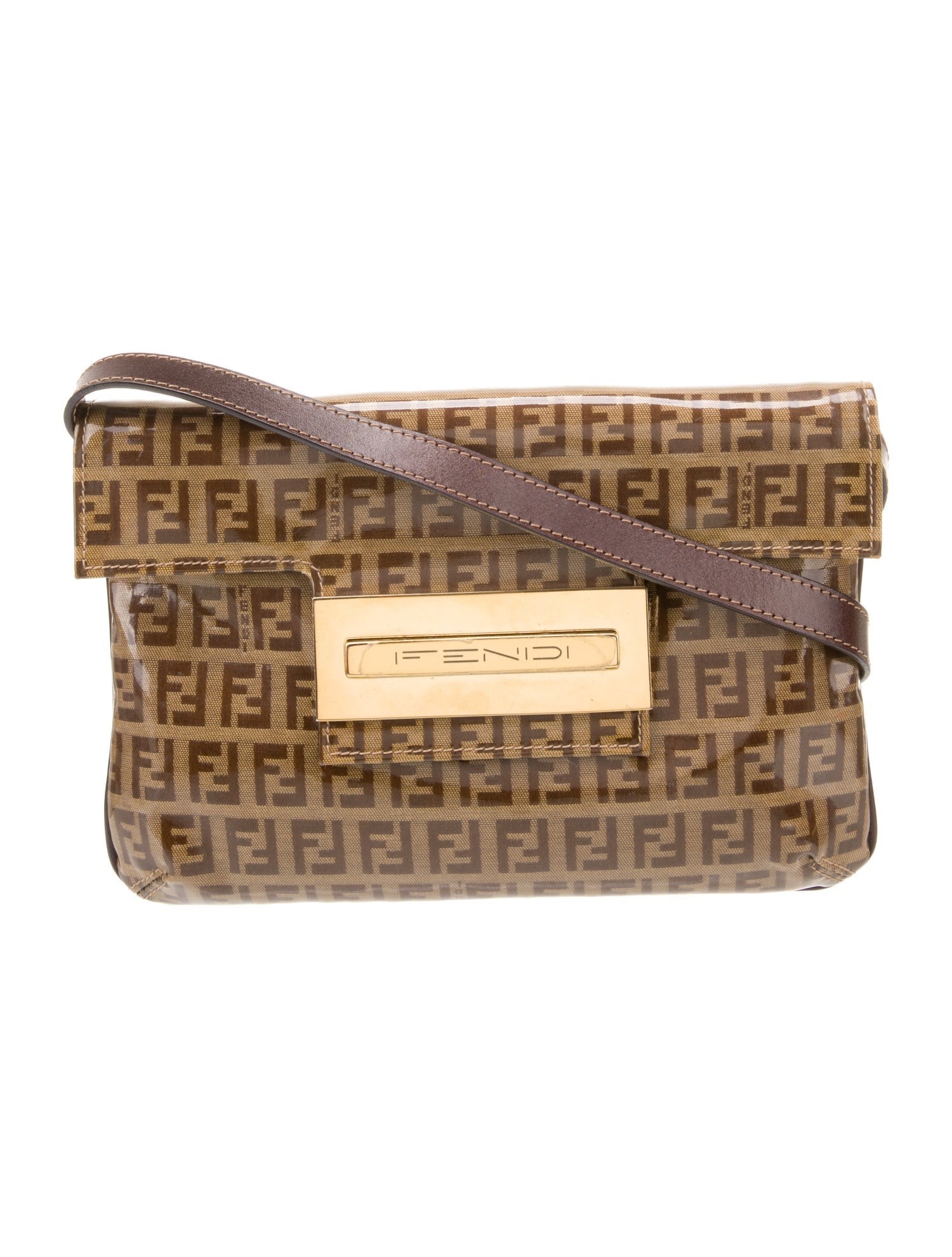 Fendi Zucchino Vinyl Shoulder Bag