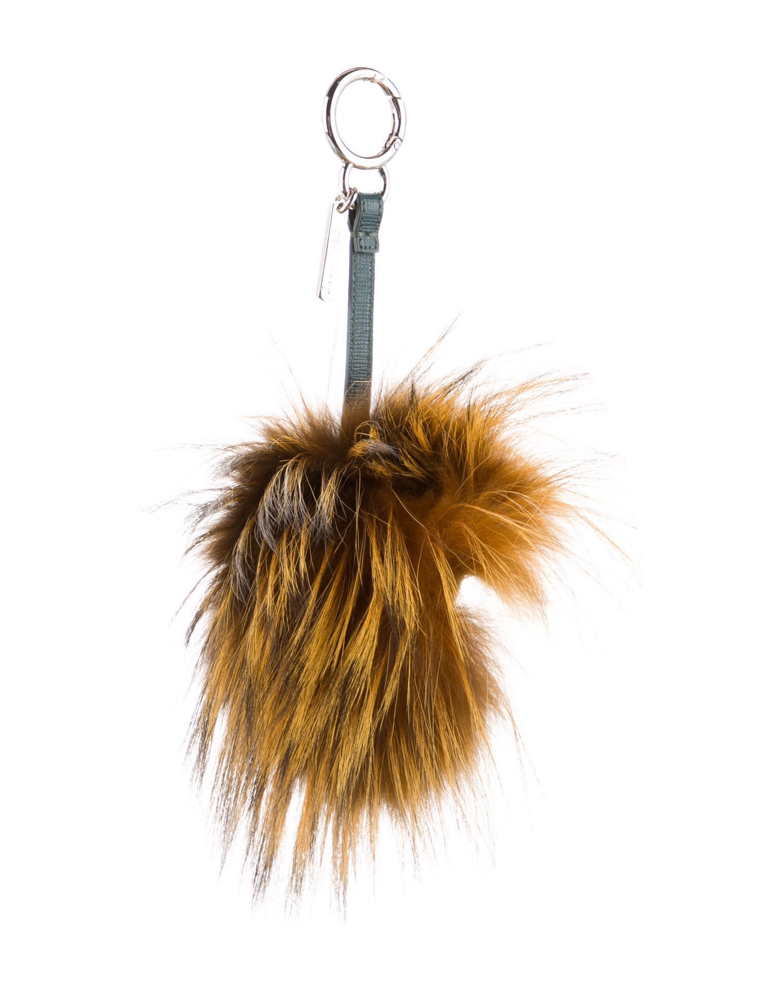 Fendi Red Fur Bag Bugs Leather Key Chain/ Bag Charm