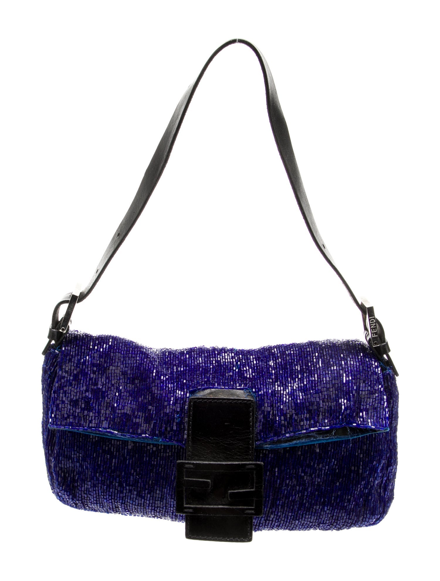 Fendi Black Beaded Baguette Shoulder Bag main image 1