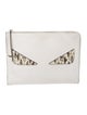 Fendi Python-Trimmed Monster Clutch