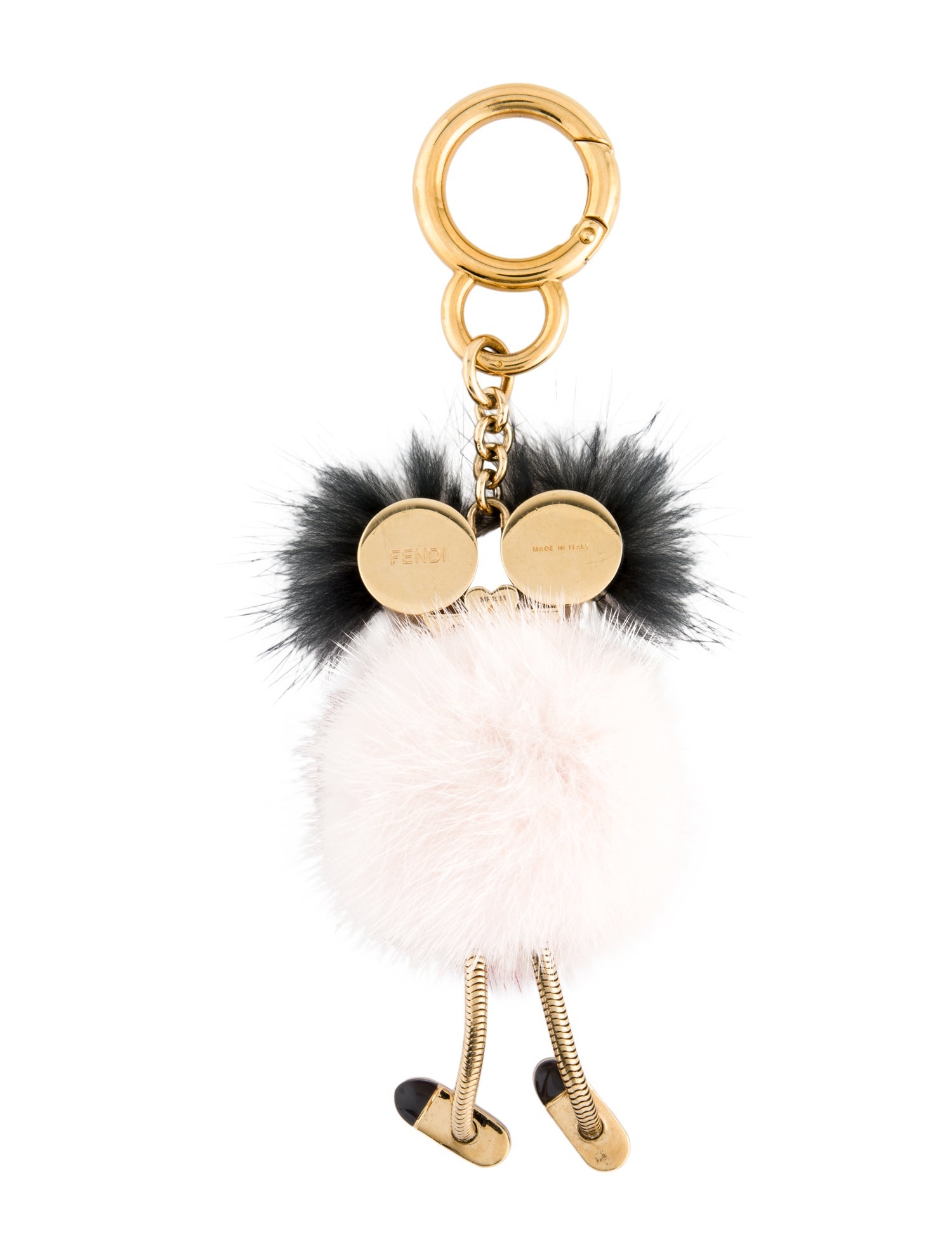 Fendi Fur Robot Keychain - Pink Keychains, Accessories - FEN332073