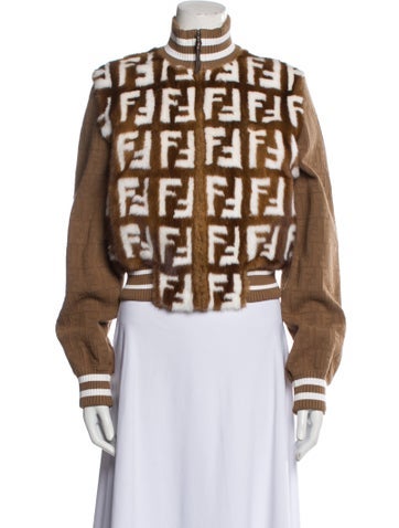 Fendi Jackets Mink Printed Fur Jacket Us4, It40 | S
