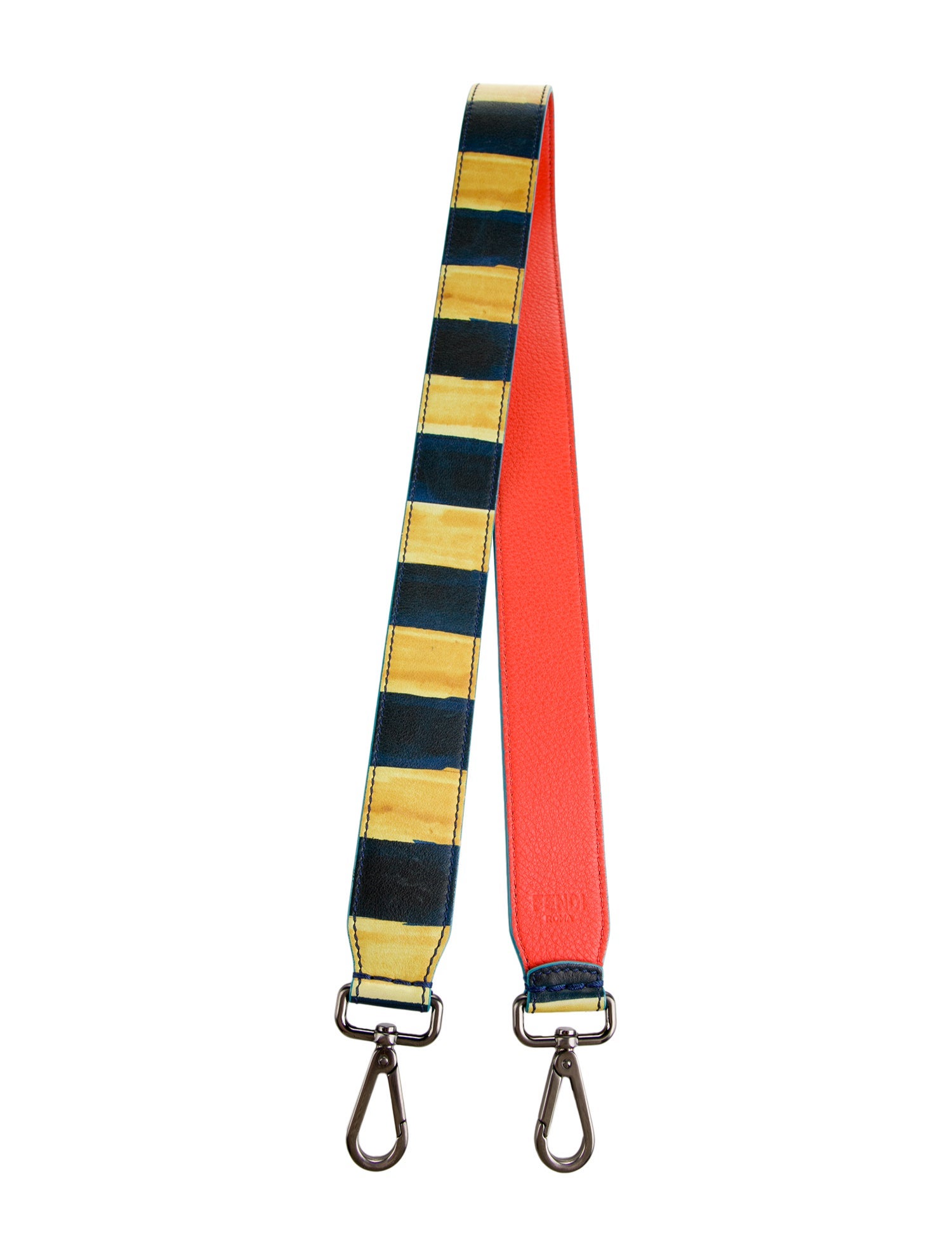 Fendi Leather Striped Shoulder Bag Strap