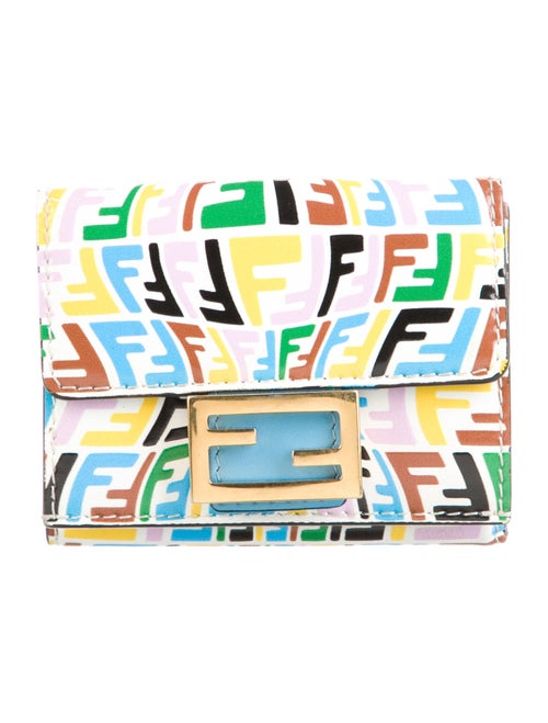 Fendi Patent Leather Printed Compact Wallet