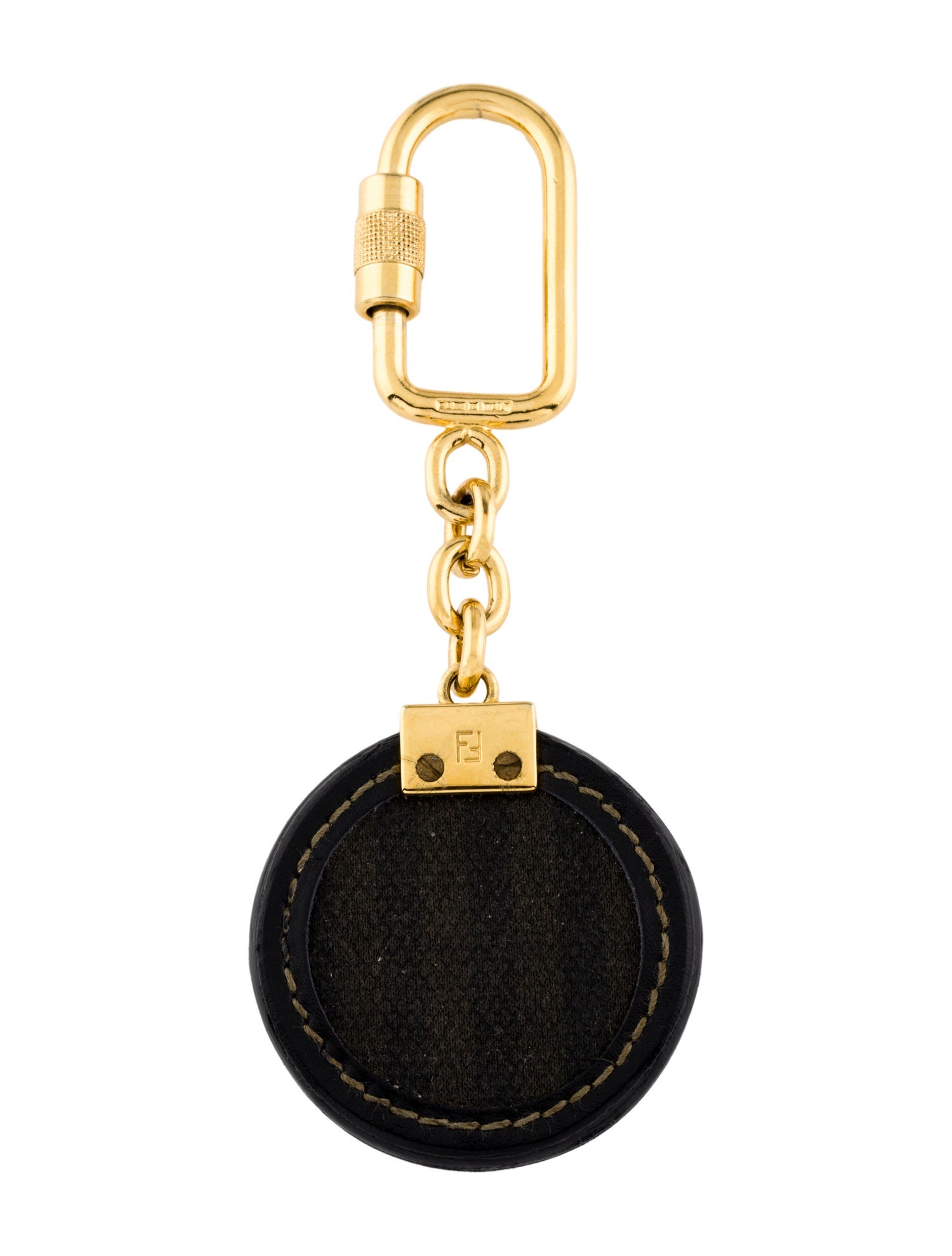 Fendi Pequin Leather Keychain