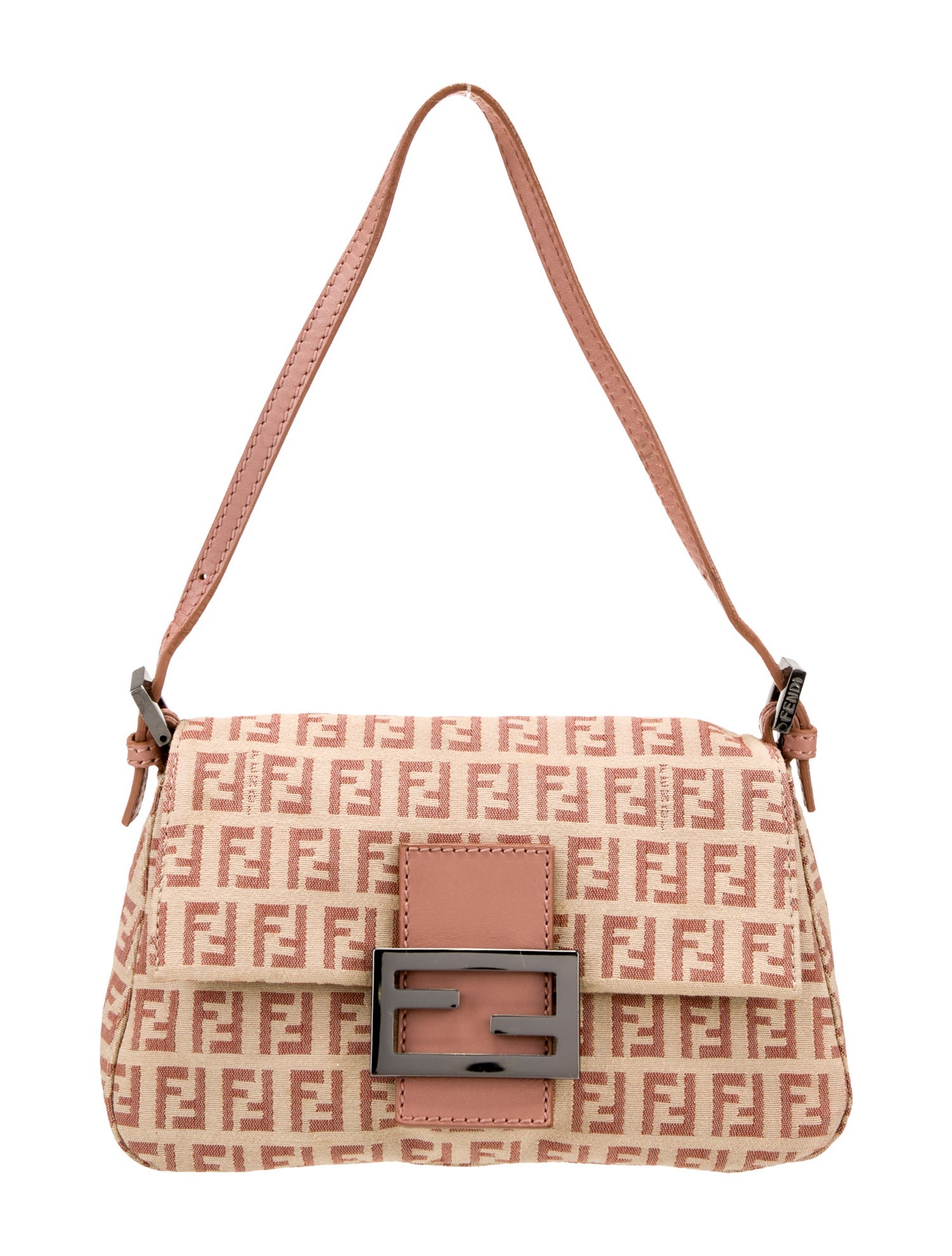 Fendi Zucchino FF Logo Mama Mini - Shoulder Bags, Handbags