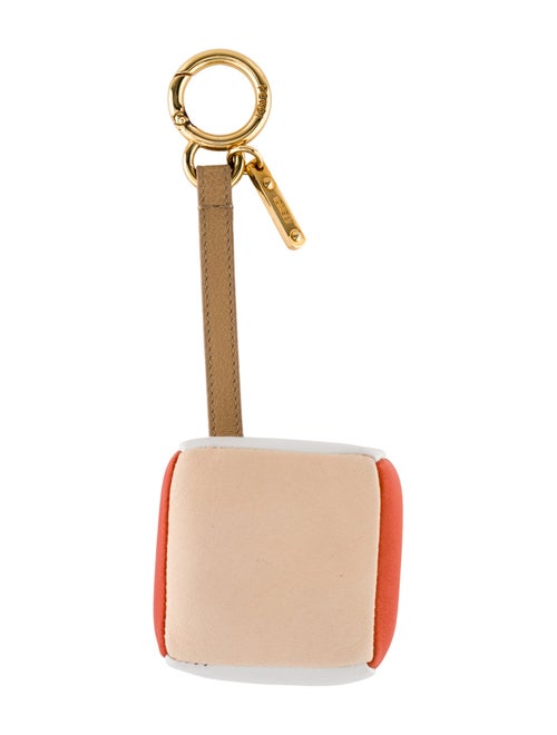 Fendi Leather Cube Keychain