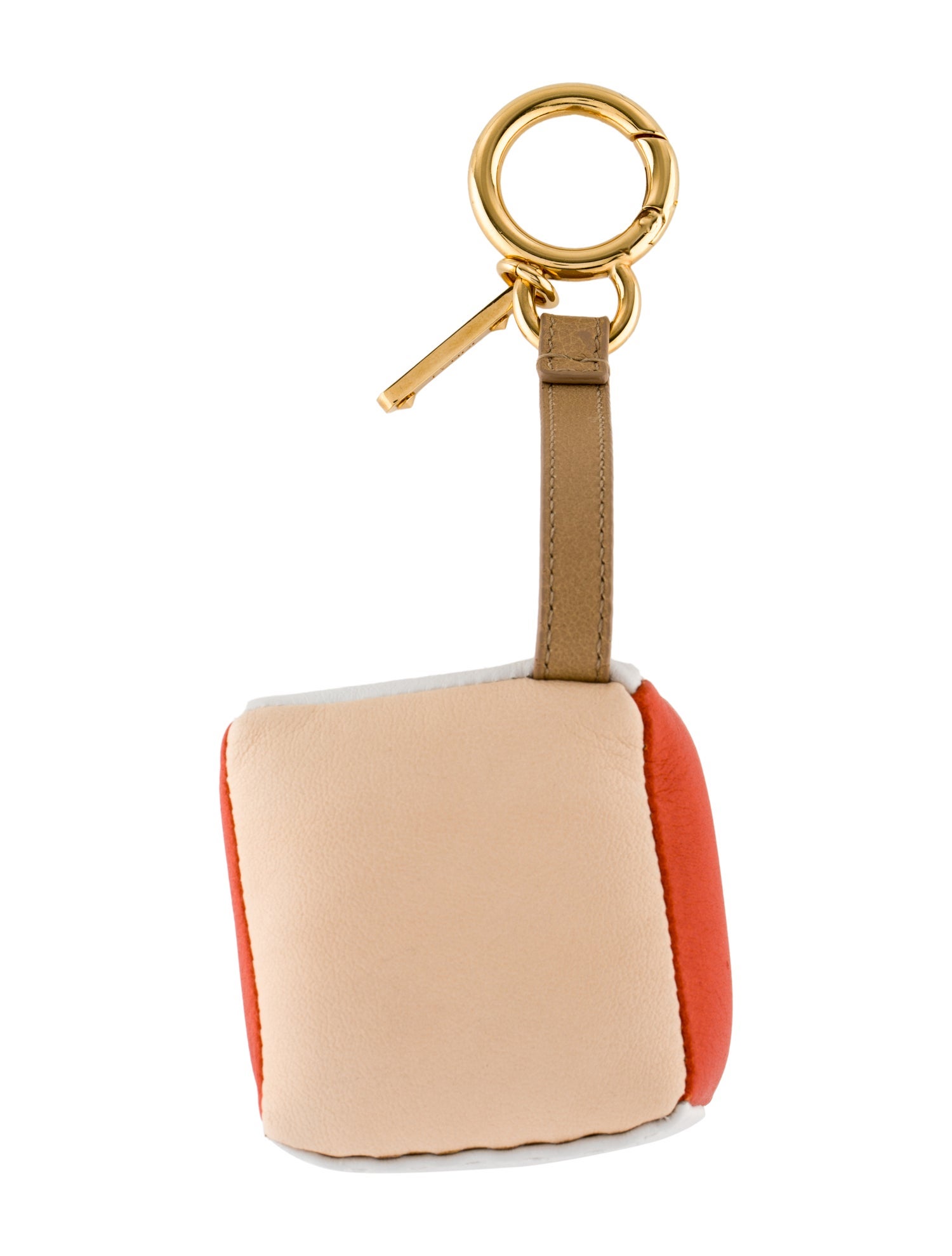 Fendi Leather Cube Keychain
