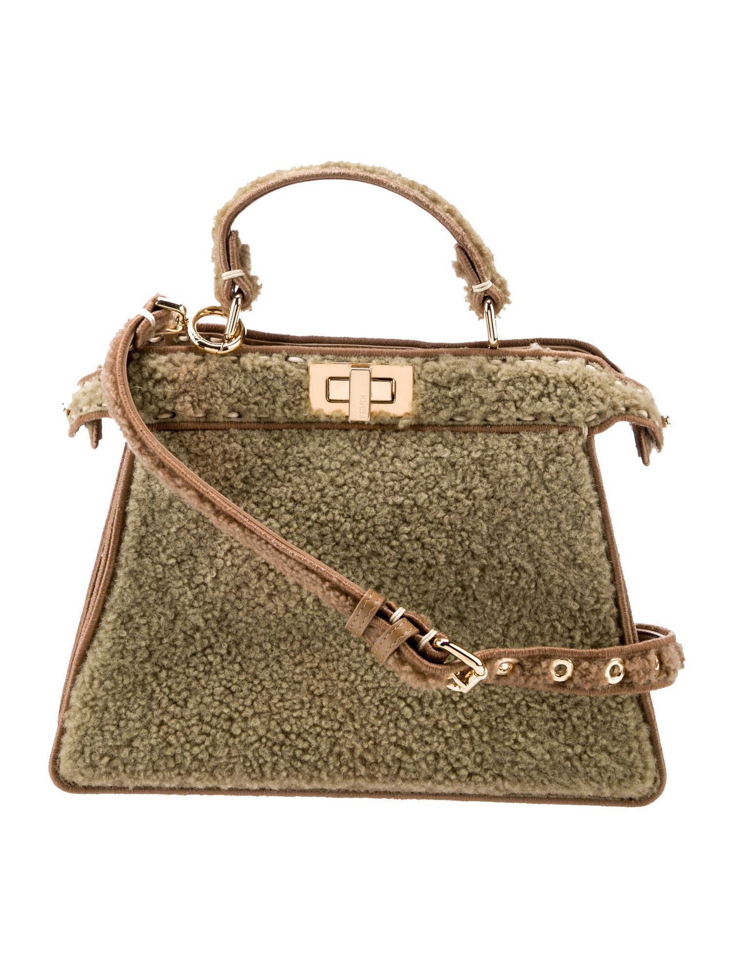 Fendi Shearling Small Peekaboo ISeeU Tote