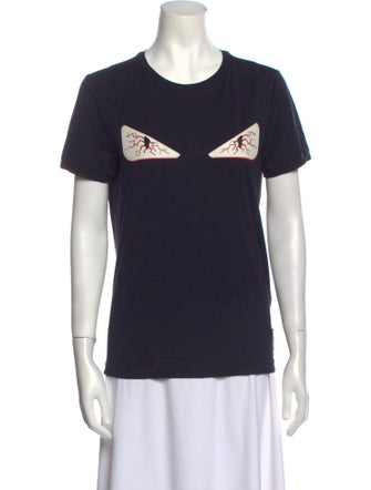 Fendi Monster Eyes Graphic Print T-Shirt