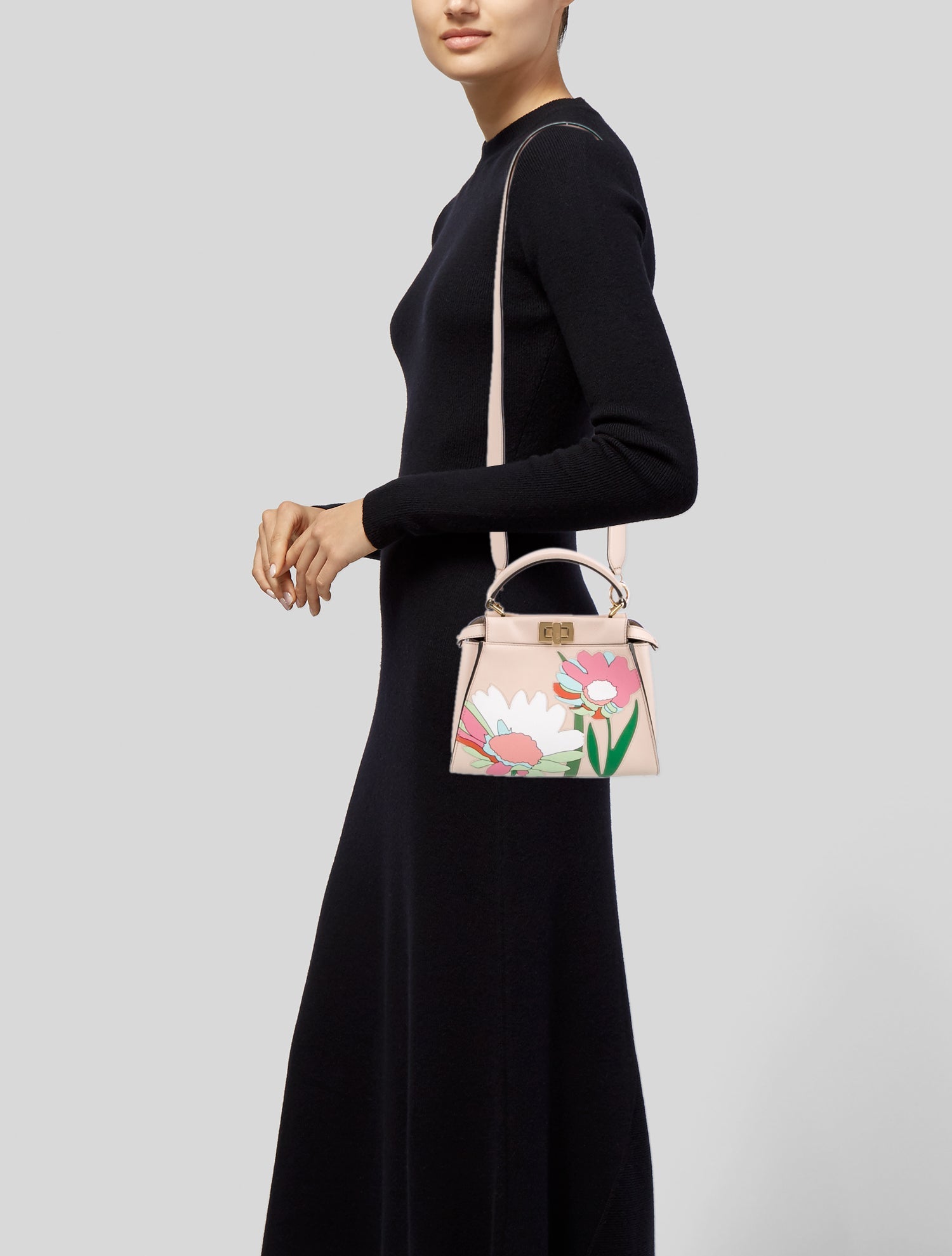 Fendi Purple The Peekaboo mini Handbag