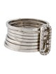 Fendi Crystal Logo Cocktail Ring