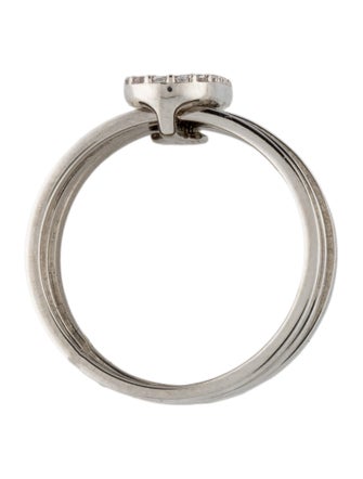 Fendi Crystal Logo Cocktail Ring