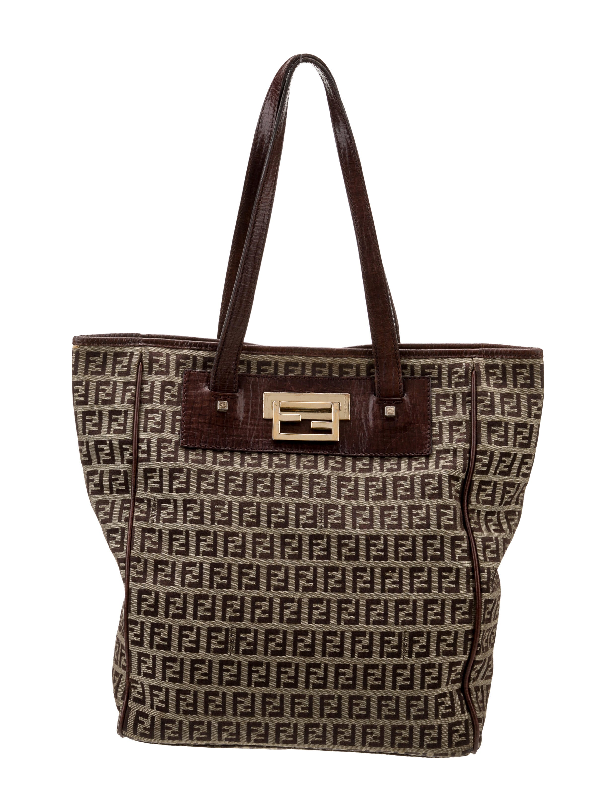Fendi Zucchino FF Tote Vintage