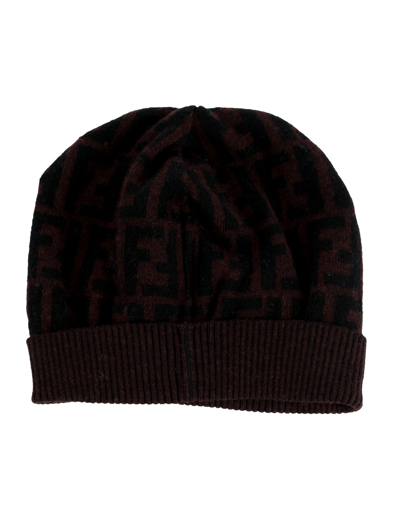Fendi Fendi Zucca FF wool Beanie - Brown Hats, Accessories