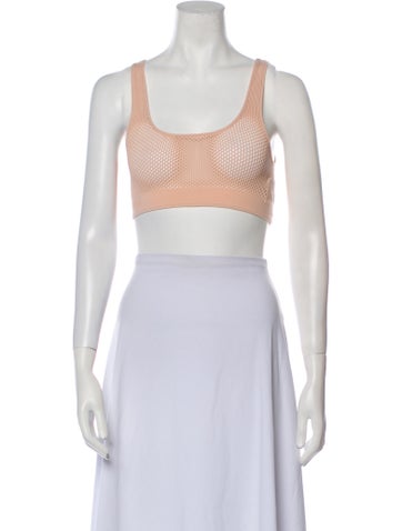 Fendi Tops Scoop Neck Sleeveless Crop Top XXS