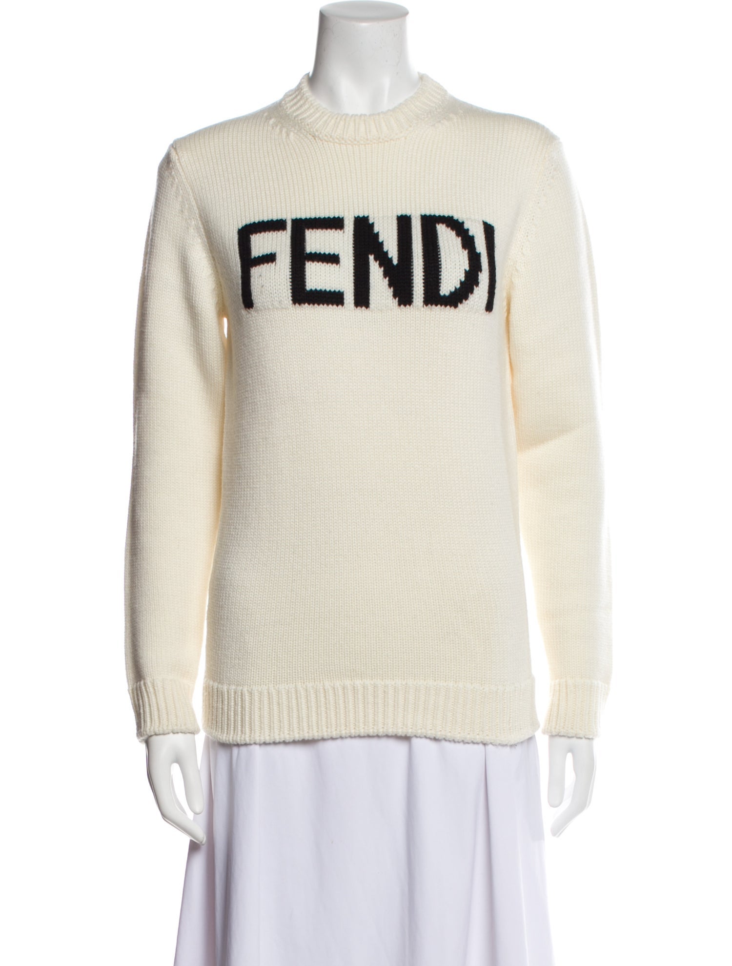 Fendi Wool Graphic Print Sweater