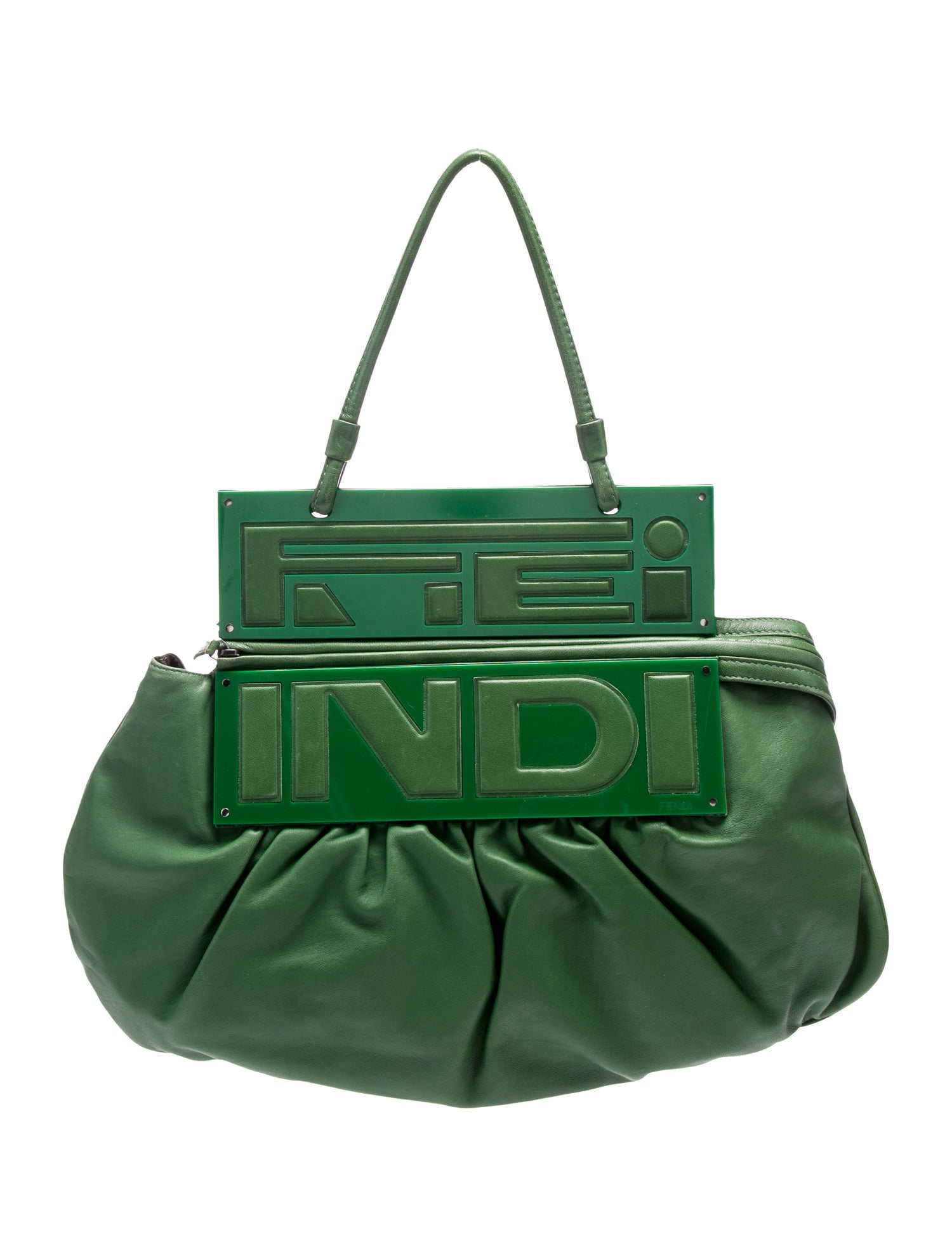 Fendi Leather To You Vintage - Green Clutches, Handbags