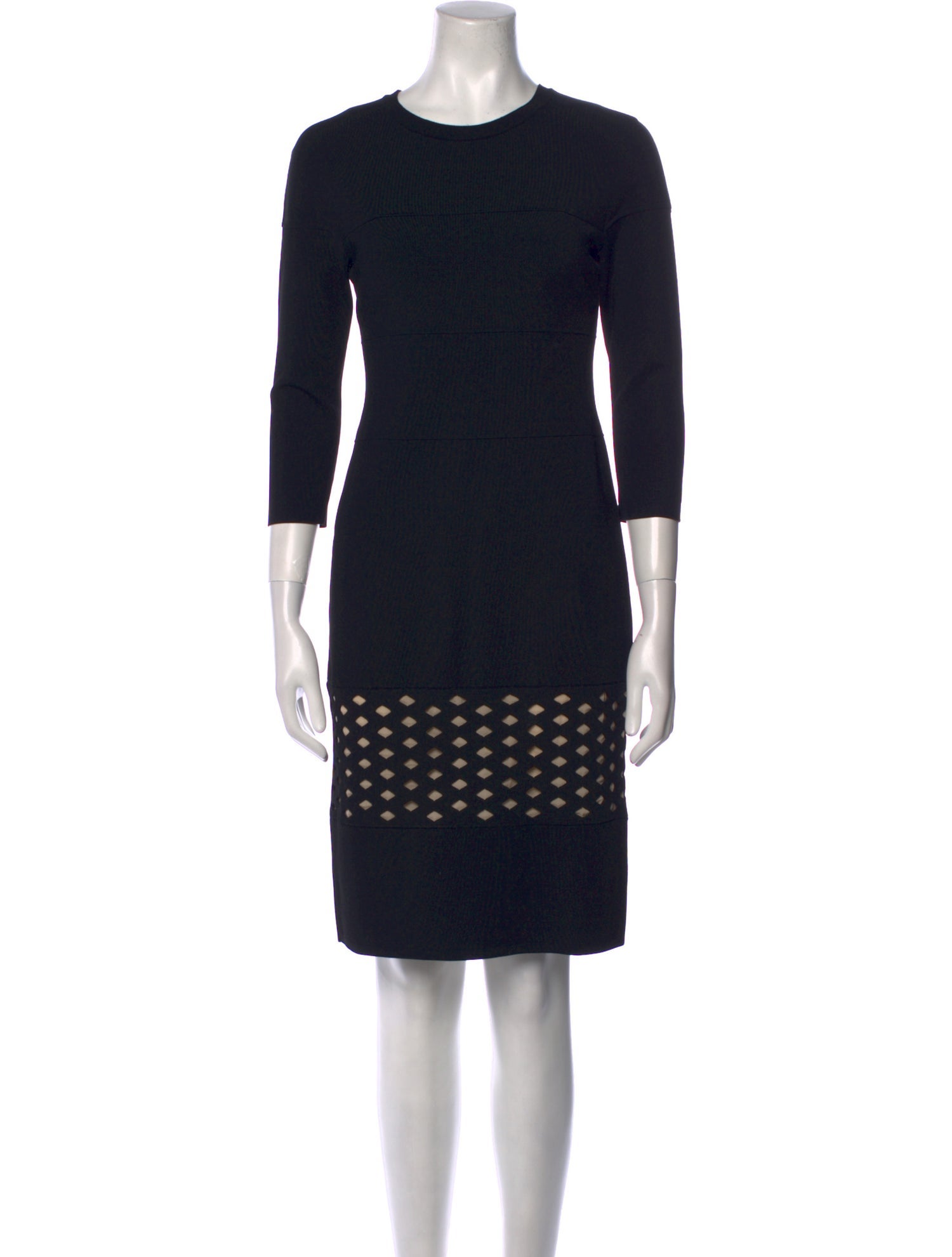 Fendi Crew Neck Knee-Length Dress