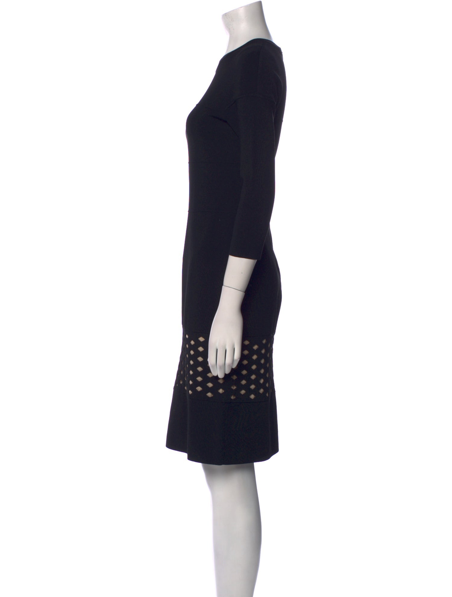 Fendi Crew Neck Knee-Length Dress