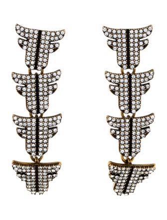Fendi Ffreedom Crystal Drop Earrings