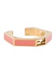 Fendi Enamel Logo Baguette Hexagon Band Ring