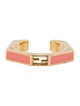 Fendi Enamel Logo Baguette Hexagon Band Ring